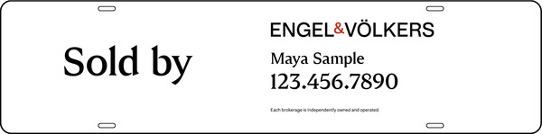 Sold By w Agent Name Sign Rider, 6h x 24w, Steel